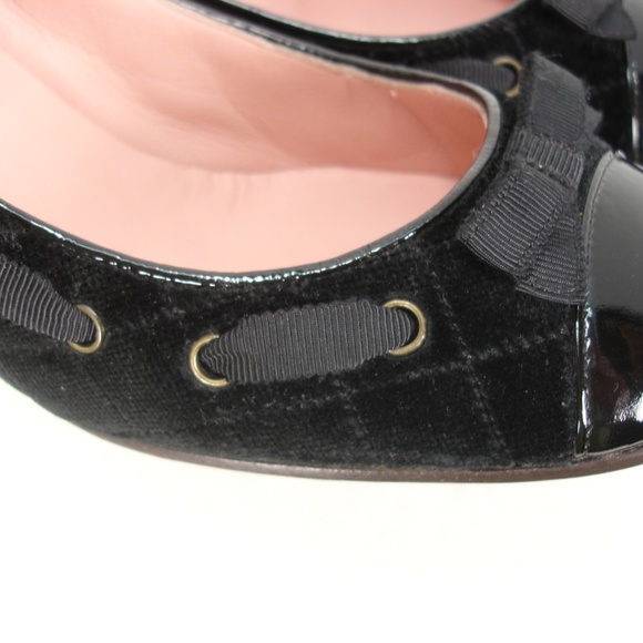 NEW MARC JACOBS QUILTED VELVET CAP TOE PUMPS 37 - Picture 6 of 8